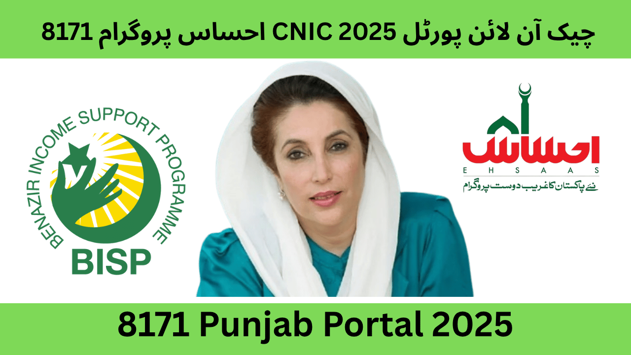 8171 Ehsaas Program CNIC Check Online Portal 2025 – Complete Guide with Punjab’s New Portal